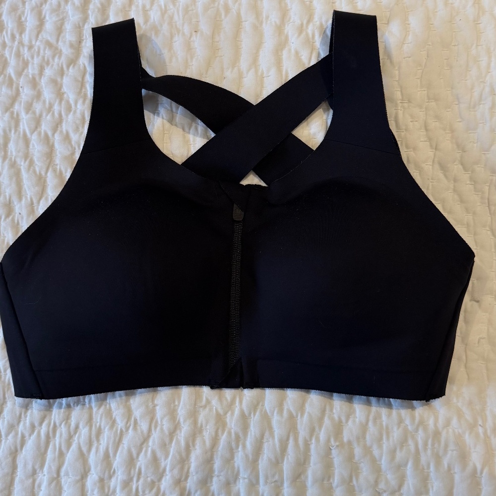 lululemon Enlite Zip-Front Bra High-Support- size 34B- black